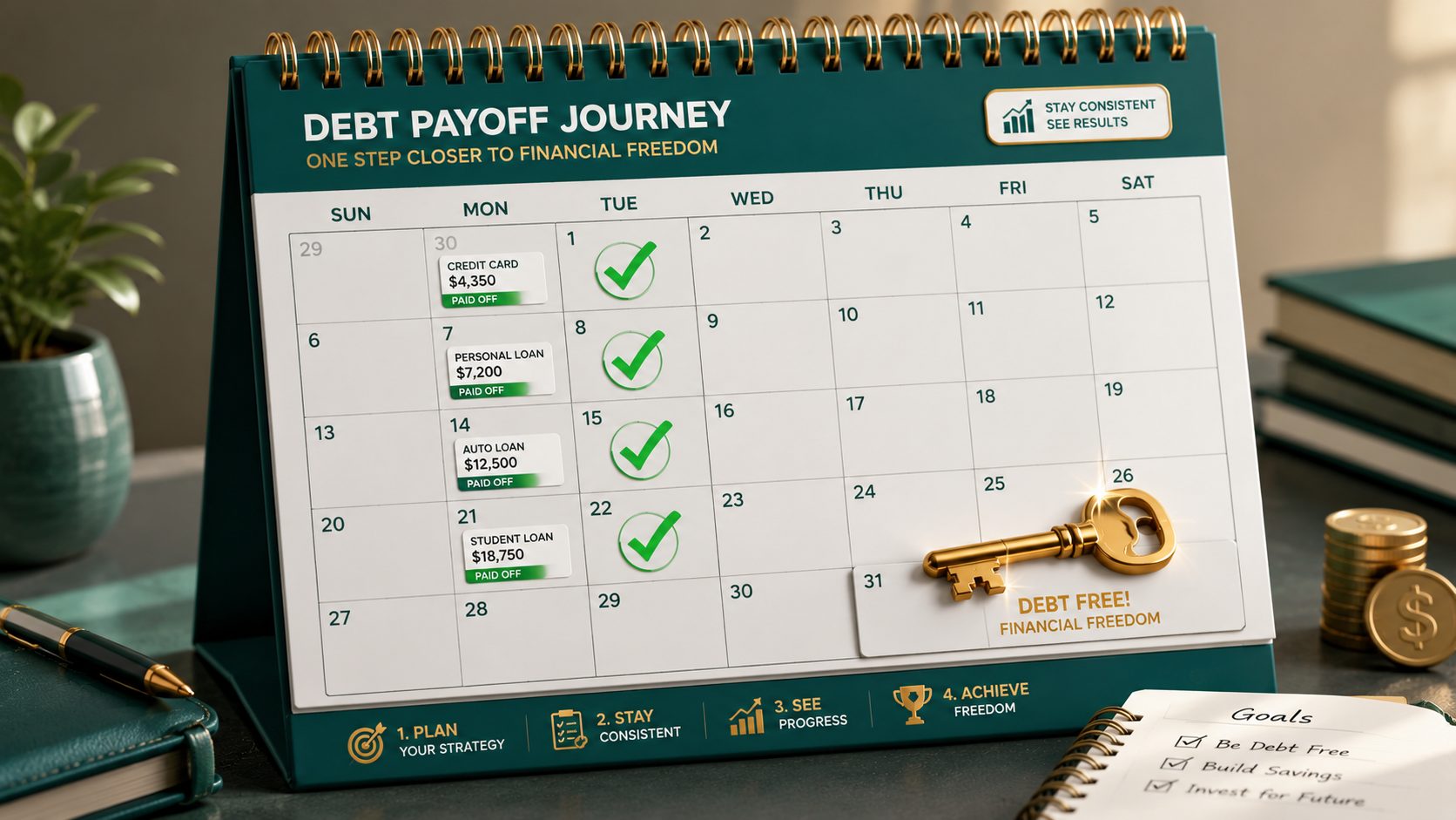 Debt payoff case study comparing snowball vs avalanche methods showing Maya's $1,420 interest savings and 4-month faster timeline using avalanche method on credit card, car loan, and medical debt